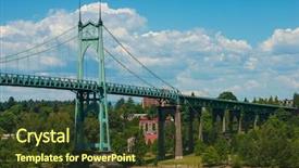  Presentation with art deco - Theme with portland oregon st johns historic background and a tawny brown colored foreground