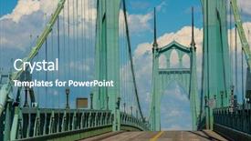  Presentation with art deco - Colorful PPT layouts enhanced with portland oregon st johns historic backdrop and a teal colored foreground