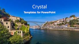  Presentation with architecture old - Slides with porto-old-town-in-portugal background and a gray colored foreground