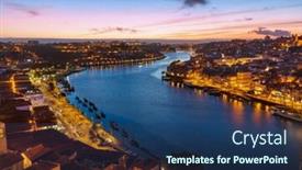  Presentation with architecture old - Cool new PPT layouts with porto-old-town-in-portugal backdrop and a ocean colored foreground