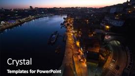  Presentation with awards night - Presentation design consisting of porto-portugal-apr-6-2017 background and a  colored foreground