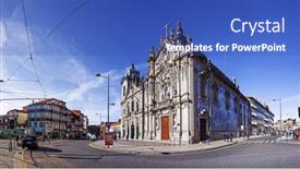  Presentation with baroque - Slides with porto-portugal-december-29-2015 background and a teal colored foreground