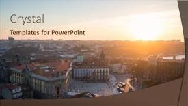  Presentation with awards - PPT theme featuring porto-portugal-feb-17-2017 background and a  colored foreground