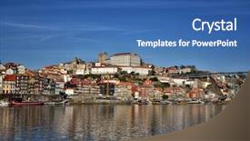  Presentation with europe history - PPT layouts with city boasts an extensive history background and a ocean colored foreground