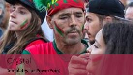  Presentation with european football - Colorful slide deck enhanced with porto-portugal-jul-10-2016 backdrop and a violet colored foreground