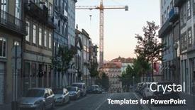  Presentation with european union - Theme consisting of porto-portugal-july-5-2020 background and a dark gray colored foreground