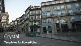  Presentation with european union - Beautiful PPT theme featuring porto-portugal-july-5-2020 backdrop and a dark gray colored foreground