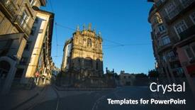  Presentation with european union - PPT layouts enhanced with porto-portugal-july-5-2020 background and a tawny brown colored foreground