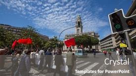  Presentation with communist - Presentation with porto-portugal-may-1-2017 background and a gray colored foreground