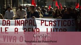  Presentation with communist - Beautiful presentation theme featuring porto-portugal-may-1-2019 backdrop and a violet colored foreground