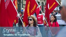  Presentation with communist - PPT theme with porto-portugal-may-1-2019 background and a ocean colored foreground
