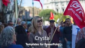  Presentation with communist - Amazing presentation design having porto-portugal-may-1-2019 backdrop and a navy blue colored foreground