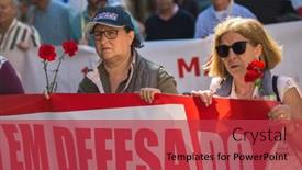  Presentation with communist - Beautiful presentation design featuring porto-portugal-may-1-2019 backdrop and a red colored foreground