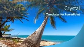  Presentation with bahia - Presentation design consisting of porto-seguro-on-the-coast background and a ocean colored foreground