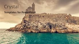  Presentation with peter - Slide set consisting of porto-venere-italy-with-church background and a coral colored foreground