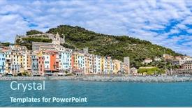  Presentation with marina - Slide deck enhanced with porto-venere-marina-in-italy background and a ocean colored foreground