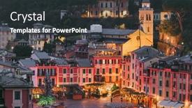  Presentation with fishing - Presentation enhanced with portofino-italy-fishing-village background and a dark gray colored foreground