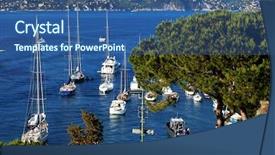  Presentation with coast - Amazing slide set having portofino village ligurian coast italy backdrop and a ocean colored foreground