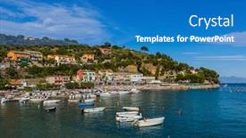  Presentation with local history italy - Cool new slides with portovenere-in-cinque-terre-italy backdrop and a teal colored foreground