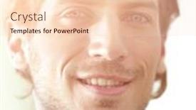  Presentation with successful - Audience pleasing presentation theme consisting of portrait-a-successful-modern-guy backdrop and a lemonade colored foreground