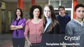  Presentation with university building - Amazing slides having  backdrop and a  colored foreground