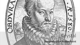  Presentation with beard - Amazing slide deck having portrait-bust-of-a-young backdrop and a light gray colored foreground