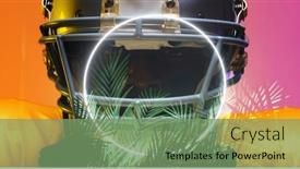  Presentation with football competition - Presentation theme with portrait-close-up-of-american background and a seafoam green colored foreground