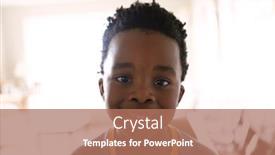  Presentation with social isolation - Colorful presentation theme enhanced with portrait-close-up-of-smiling backdrop and a coral colored foreground