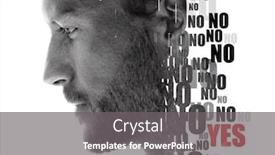  Presentation with digital - Presentation design with portrait-combined-with-a-digital background and a gray colored foreground