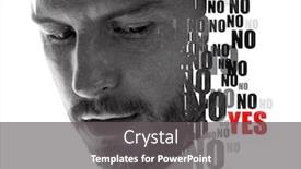  Presentation with digital - Amazing PPT theme having portrait-combined-with-a-digital backdrop and a gray colored foreground