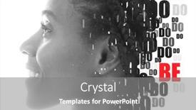  Presentation with digital - PPT layouts with portrait-combined-with-a-digital background and a gray colored foreground