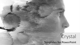  Presentation with digital - Slide deck consisting of portrait-combined-with-a-digital background and a light gray colored foreground