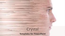  Presentation with digital - Beautiful slide deck featuring portrait-combined-with-a-digital backdrop and a lemonade colored foreground