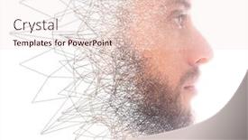  Presentation with digital - Cool new PPT layouts with portrait-combined-with-a-digital backdrop and a lemonade colored foreground