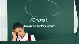  Presentation with naughty girl is standing - Cool new slide set with portrait cute dreaming schoolgirl classroom - beautiful little girl standing near backdrop and a  colored foreground