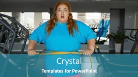  Presentation with weight - Slide set featuring portrait-cute-woman-with-excess and a teal colored foreground