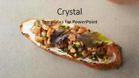  Presentation with top view of appetizing fresh - Presentation theme enhanced with portrait delicious of italian antipasti background and a  colored foreground