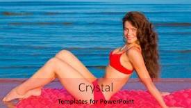  Presentation with mattress - Presentation design consisting of portrait exercising mattress background and a red colored foreground