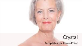  Presentation with white and black woman climbing ladders - Slide deck featuring portrait from a senior woman background and a lemonade colored foreground