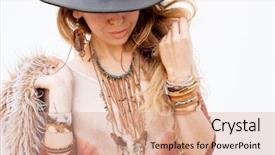  Presentation with fashion - Audience pleasing presentation theme consisting of portrait hands with boho chic backdrop and a coral colored foreground