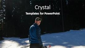  Presentation with winter forest - PPT layouts featuring portrait-handsome-male-athlete background and a black colored foreground