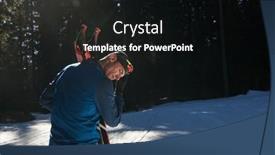  Presentation with forest winter - PPT theme with portrait-handsome-male-athlete background and a black colored foreground