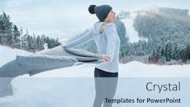  Presentation with traveler - Beautiful PPT layouts featuring portrait-happy-woman-traveler-stay backdrop and a light blue colored foreground