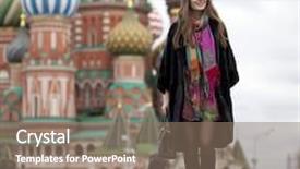  Presentation with russian - Presentation consisting of portrait in full growth russian background and a coral colored foreground