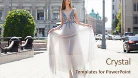  Presentation with bcg growth share analysis - Slide deck consisting of portrait in full growth young background and a sky blue colored foreground