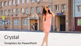  Presentation with spiritual growth and maturity - Cool new slide deck with portrait in full growth young backdrop and a lemonade colored foreground