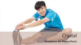  Presentation with sport - Beautiful PPT layouts featuring portrait isolated on white background backdrop and a  colored foreground