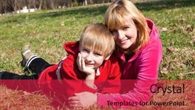  Presentation with mother son flowers - Beautiful slides featuring portrait mother with the son backdrop and a  colored foreground