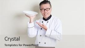  Presentation with asian food - Slide set having food standing on plain background and a light gray colored foreground