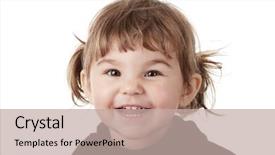  Presentation with year in review - Audience pleasing slide set consisting of portrait of a 2 year backdrop and a mint green colored foreground